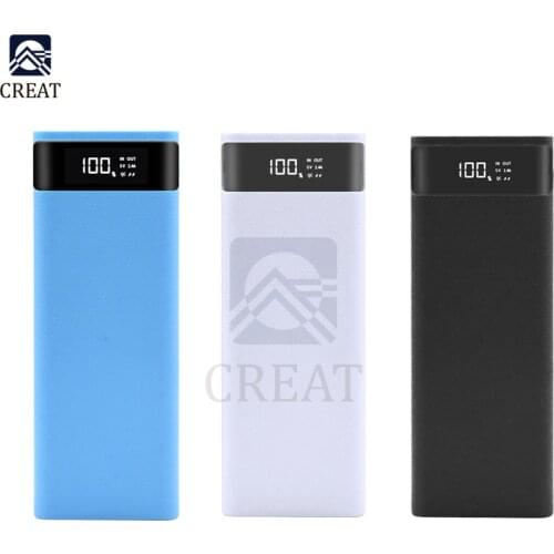 QC 2.0 QC 3.0 Fast Charging USB Power Bank Shell 8x 18650 Battery Charger Box LED Digital Display Light ( NO Battery ) DIY Kits