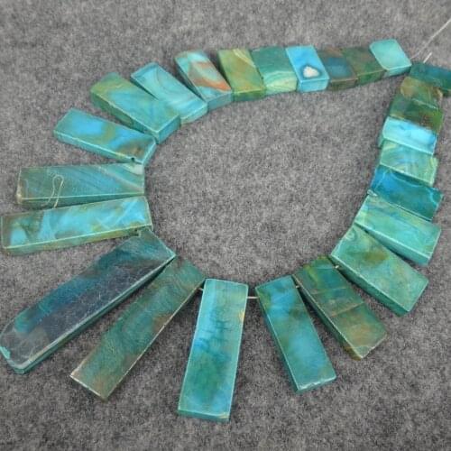 15-18*35-60mm Large Stone Slab Slice Beaded, Druzy Faceted Stone Beads Gems Stone Connector, Beads Pendant 15.5inch Full Strand