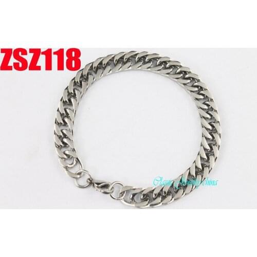8.5mm Four surface good polishing stainless steel bracelet jewelry mens fashion punk chains ZSZ118