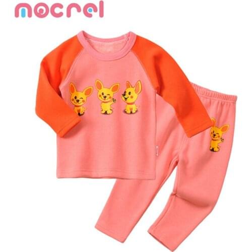 Baby Warm Suit With Velvet Upset Baby Boy Girl Long Johns The Spring And Autumn Period And The Childrens Sets Baby Clothing