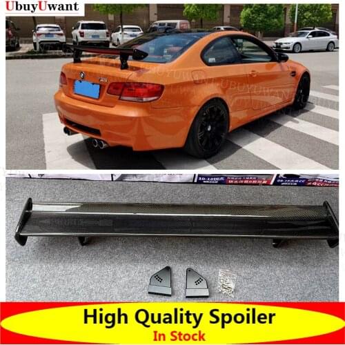 For BMW E92 3 Series 2 Door For 2005-2012 BMW E92 Coupe Car Rear Trunk Spoiler Carbon Fiber Rear Trunk Boot Lid Lip Wing Spoiler