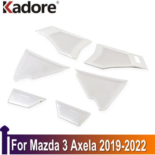 For Mazda 3 M3 Axela 2019 2020 Car Door Stereo Speaker Decoration Tweeter Strips Cover Stickers Trim Interior Auto Accessories