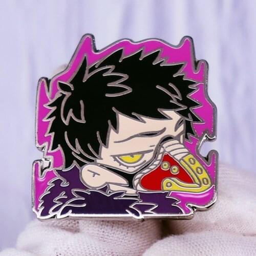 Cartoon My Hero Academias Over Haul Brooch Pins Enamel Metal Badges Lapel Pin Brooches Jackets Jeans Fashion Jewelry Accessories