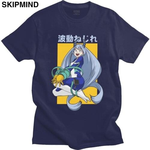 Boku No Hero Academia Men Tshirt Pure Cotton My hero academia Nejire Hado Tee Tops Round Neck Short Sleeve Summer T shirt Gift
