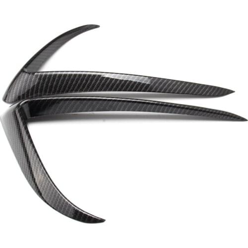 Carbon fiber Look Front Fog Lights decoration For Tesla Model 3 2016-2019 Lamp Eyebrow Wind Knife Frame Decoration