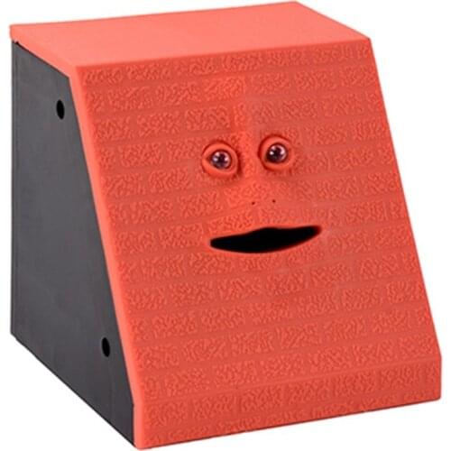 Y4UD Automatic Sensing Safe Box Toy Mini Electric Money Coin Bank for Activity Centers ABS Smiling Face Bank Music Bank Toy