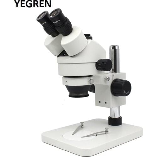 7X-45X Zoom Stereo Microscope 360 Degree Rotatable Trinocular Head for PCB Inspection Mobile Phone Repairing Simul-focal or Not