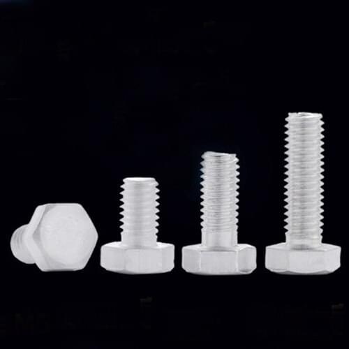 5Pcs M8 6061 Aluminum Alloy Material External Hexagon Screw Aluminum Hex Bolts