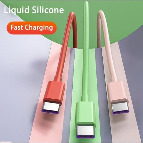 Liquid Silicone 5A Type-C Cable for Xiaomi Huawei OPPO VIVO Mobile Phone Accessories USB C Cable Charger Fast Charging Usb Cable