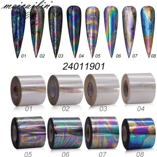 1 Roll 4cm*100m Charm Nail Foils Polish Stickers Holographic Laser Starry Paper Transfer Foil Decals DIY Nail Art Decorations