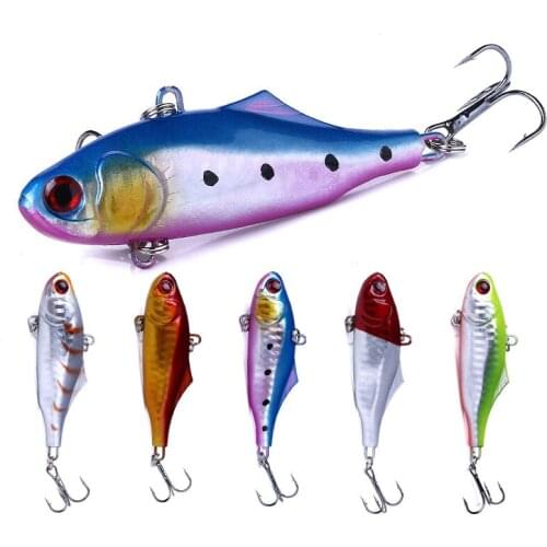 1pc 7cm 23.6g Hard Fishing Lure VIB Hook Sinking lure jig Vibra Rattlin Hooktion isca artificial fishing tackle