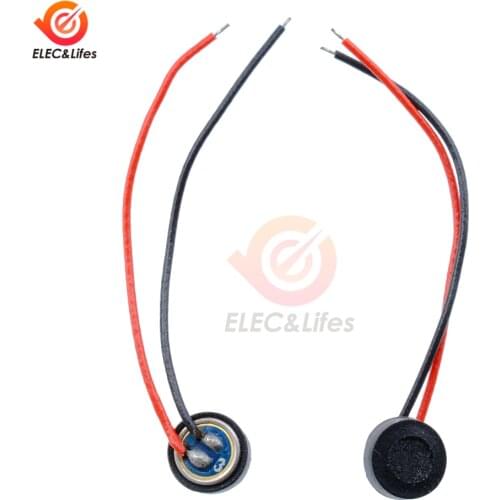 10Pcs 4*1.5mm 2-Wire Electret Condenser Microphone MIC Capsule mini condenser microfone with leads DIY