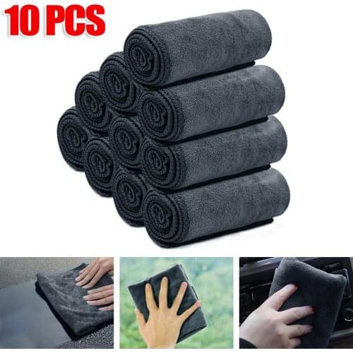 10PCS Car Microfiber Wash Towels Care Polishing Car Detailing Cleaning Soft Cloths Home Window Cleaning Towels