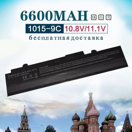 11.1v 6600MAh Laptop battery For Asus A32-1015 A31-1015 AL31-1015 PL32-1015 FOR Eee PC 1011 1015 1015P 1015PE 1016 1016P 1215