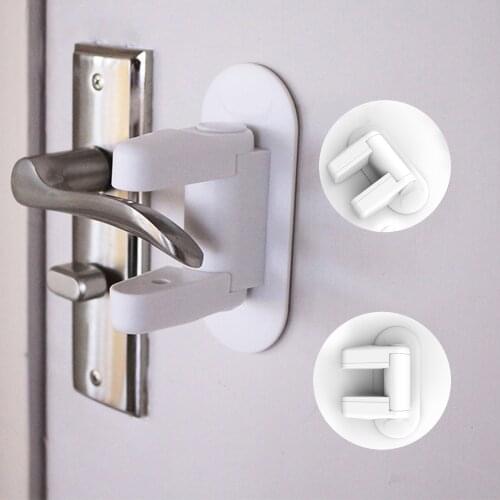 4 Pack Easy Use Child Safety Baby Proof Lever Door Handles Lock Child Protection