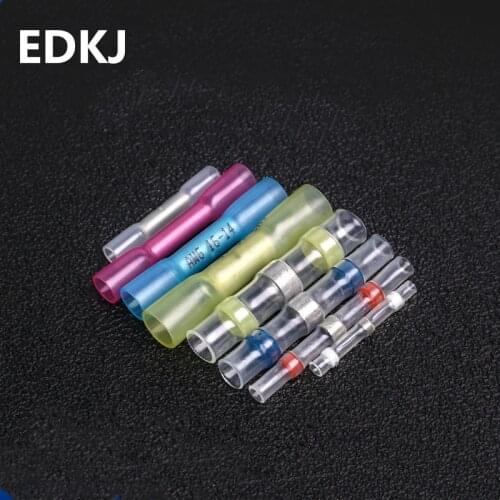 50pcs Heat Shrink SST Solder Sleeves Waterproof Wire Fast Butt Terminal Quick Terminator Electrical Connector
