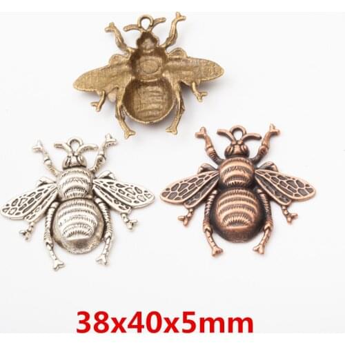8pcs zinc alloy Animal bee Charms for Jewelry Making 5823
