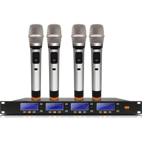 Wireless Microphone Professional Adjustable Frequency UHF KTV Microphone lavalier Headset Microphone System Stage Performance