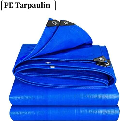0.32mm Blue PE Tarpaulin Rainproof Cloth Outdoor Garden Gazebo Waterproof Shading Tarp Boat Car Truck Canopys Beach Sun Shelter