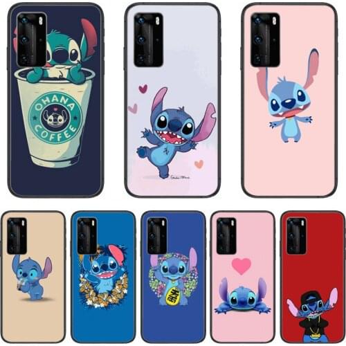 Phone case cartoon stitc Phone Case For Huawei P 40 30 20 10 Lite Smart Z Pro Black Etui Coque Painting Hoesjes comic fashion