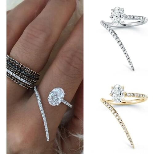 Crmya Rings With Cubic Zirkonia For Women