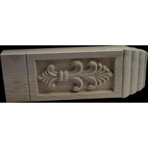 Woodcarving Corbels Decal Column Wood Furniture Decorative Mouldings Decal Cabinet Door Wood Figurine Crafts Home Decoration
