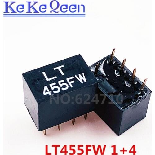 10pcs LT455FW LT 455FW 455FW 455F 1+4 5Pin DIP-5 455KHz ceramic filter For communication signal relay