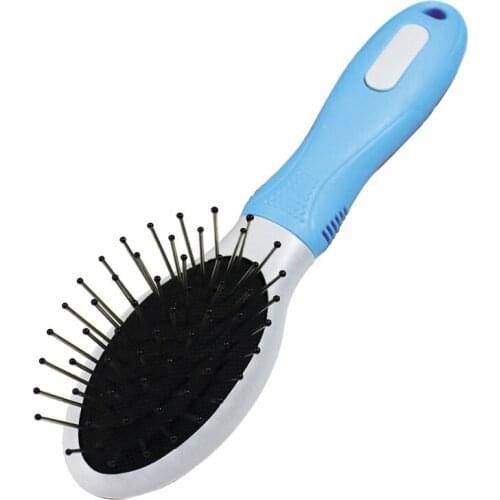 Cat grooming tools stainless steel pet rotatable pin brush