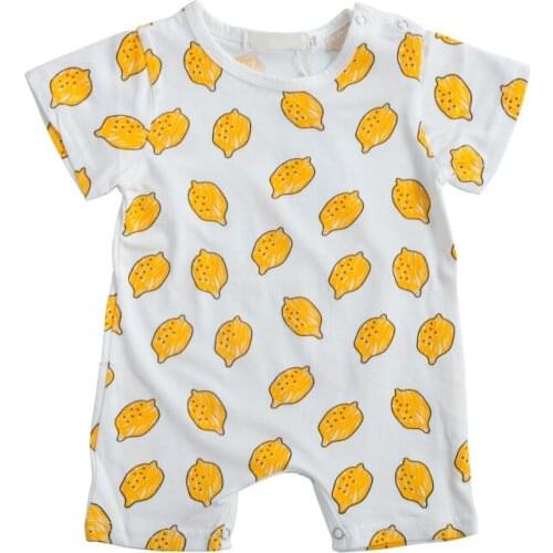 0-3T Newborn Rompers Costume 2019 Infant Rompers Cute Brilliant Summer Fruit Print Jumpsuit Kids Baby Girl Boy Romper Clothes