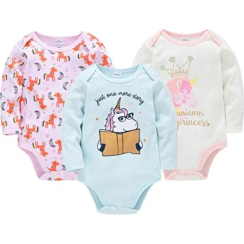 Baby Bodysuits 100% Cotton Newborn Long Sleeve 0 3M 6M 9M 12M 18M 24M Infant Boy Onesie Girl Clothing Jumper Bebes Roupa Menina