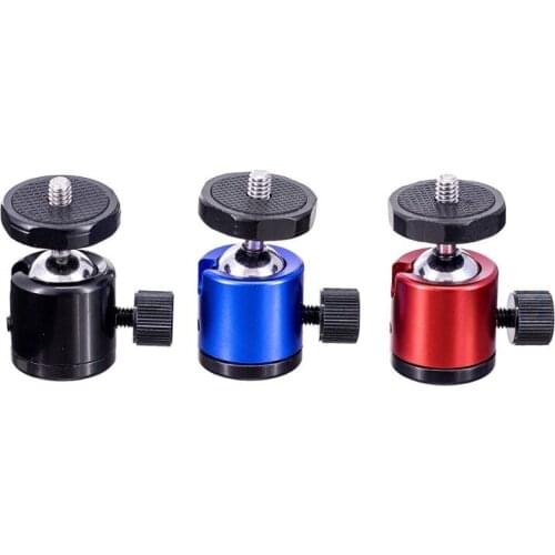 Mini Ball Head 1/4" Screw Mount 360 Swivel Bracket Aluminum Metal Stand Holder for DSLR Camera Tripod Accessories