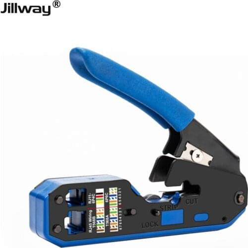 Jillway RJ45 network Crimper tool multifunctional 8P6P CAT5 CAT6 RJ11 crystal head extrusion crimping network cable pliers