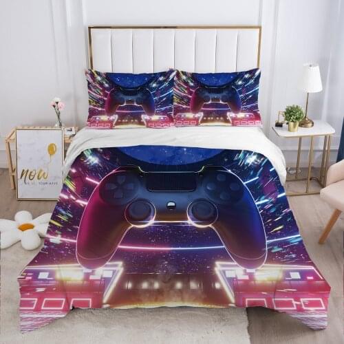 Cartoon gamepad Childrens Bedding set for kids baby Duvet cover set pillow case Bed linens Quilt cover Bed set starry sky