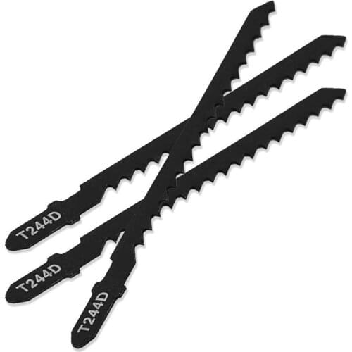 5Pcs Saw Blade Jigsaw Blades Set Metal Wood Assorted Curving Tool Blades Accessories Woodworking 74mm Saw T244D