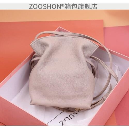"Special price is not refundable" bag new leather bucket bag online celebrity with small bag shoulder slung