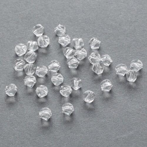 50 Piece Clear Twisted Cut Faceted Crystal Glass Spacer Beads Jewelry Making For Handmade Bracelet Necklaces DIY 6-10mm