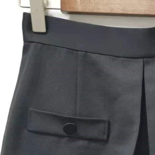 Womens Shorts High-Waist Wide-Leg Shorts Black Simple Ol Office Ladies Wear Loose Casual Short Pant 2021 Summer Female Bottom