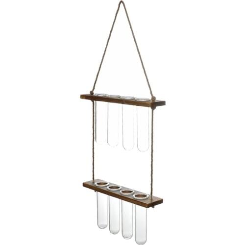Glass Test Tube Hanging Flowerpot Hydroponic Plant Vase Terrarium Container