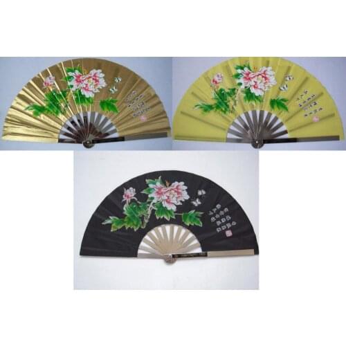 Tai chi DOUBLE-SIDED fan top quality taijiquan martial arts kung fu wushu fans thick stainless steel performance fan