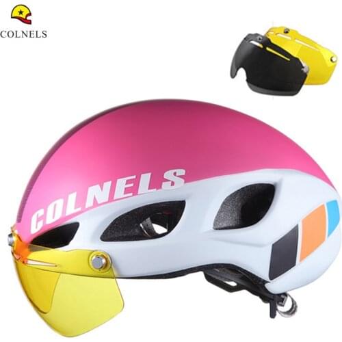 COLNELS Casco Bicicleta Cycling Helmet with Goggles Ultralight Riding Mountain Sport Bike Removable Lens Helmet for Men Women