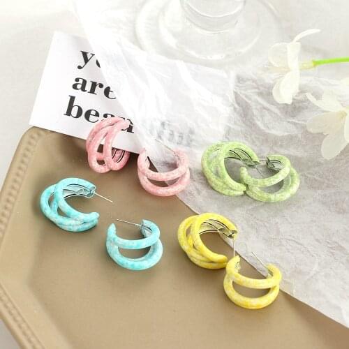 VKME 2021 Fashion Bohemia Minimalist Large Circle Geometric Round Big Hoop Earrings For Women Girl Wedding Party Jewelry