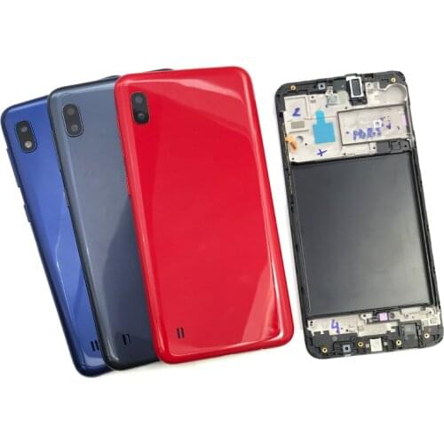 Back Glass Rear Cover For Samsung A10 A105F Battery Door Housing Front Housing Battery back cover