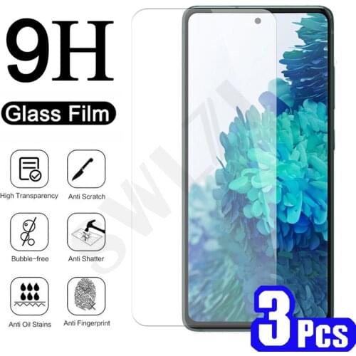 3Pcs Full glue protective for Samsung Galaxy S10 lite S10E S20 FE S21 Ultra tempered glass S8 S9 plus S7 edge S6 screen protecto