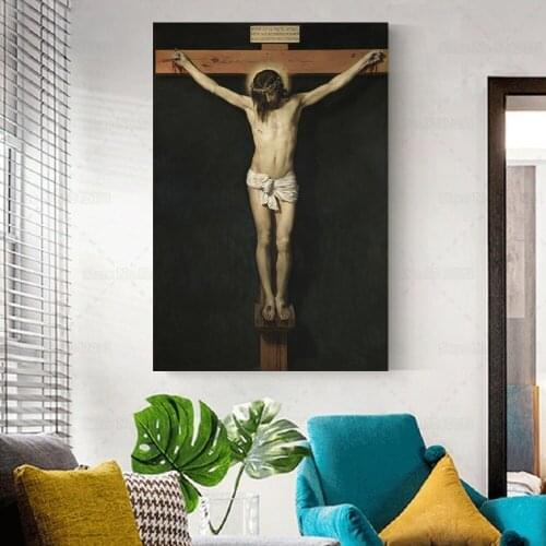 Christ Crucified Famous Painting Crucifixion of Jesus Christian Posters Canvas Painting Easter Day Wall Art Decoration