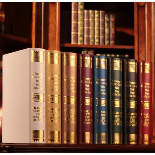 10PC Book Oumina European Darwin Photography Library Fake bookcase props simulation box mold book decoration