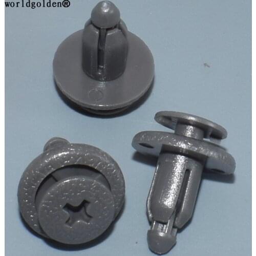 Worldgolden 100pcs plastic clip Push-Type Retainer for GM#94858864 Nissan#01553-01733(0155301733)