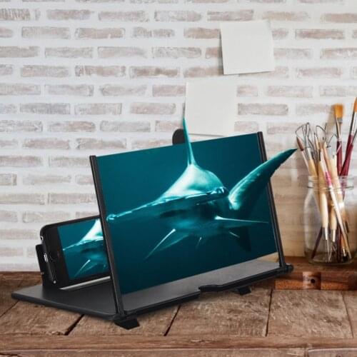 12 inch 3D Mobile Phone Screen Magnifier HD Video Amplifier Stand Bracket Movie Game Magnifying Folding Phone Holder
