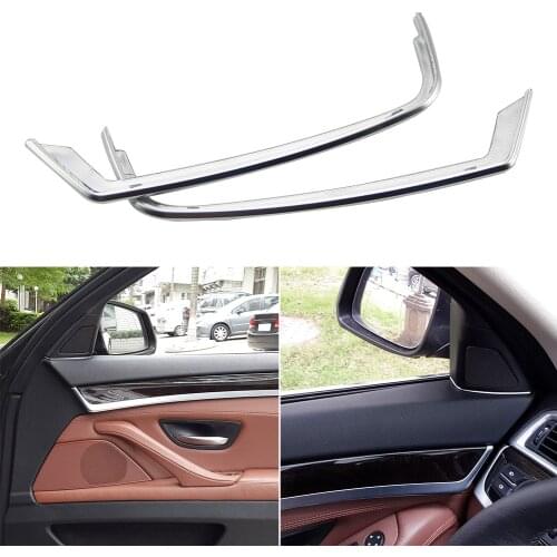 2pcs Front Door Speaker Gap Decor Trim Cover Moulding for BMW F10 5 Series 520 525 2014-2017 Car Interior Styling Accessories