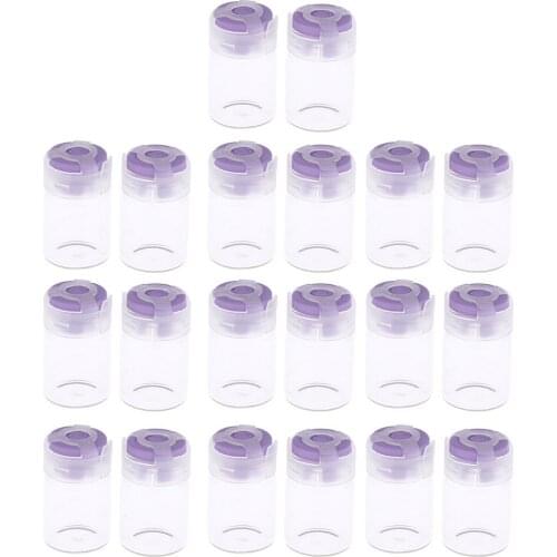 20pcs pro sealed borosilicate clear glass vials sample bottles sets NONTOXIC