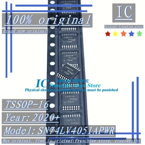 2020+ 100% Brand new original 20PCS-100PCS SN74LV4051APWR LM051A TSSOP-16 8-channel analog multiplexer